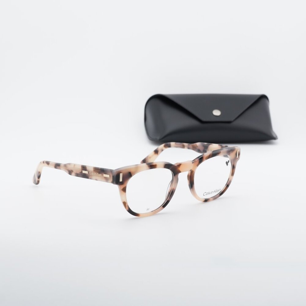 Calvin Klein CK23542 282 Square Eyeglasses 49mm - Nude Havana